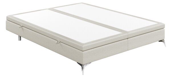 Maison de Rêve Světle béžová čalouněná dvoulůžková postel FIR 140 x 200 cm s úložným prostorem