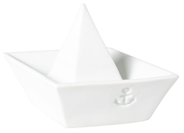 Porcelánová LED svítící lodička White