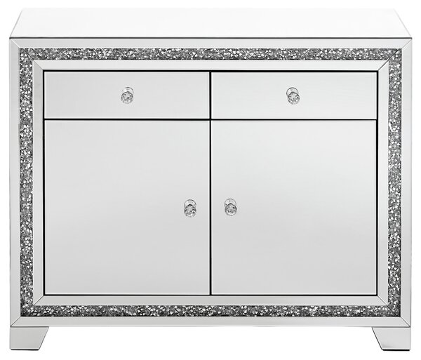KOMODA, barvy stříbra, 100/80/40 cm Xora - Široké komody