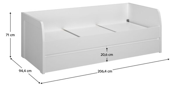 Jednolůžková postel 90 ERODON (bílá) (s roštem)