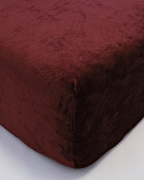 MK Lůžkoviny Prostěradlo mikroplyš Deluxe 180 x 200 cm - vínová červená
