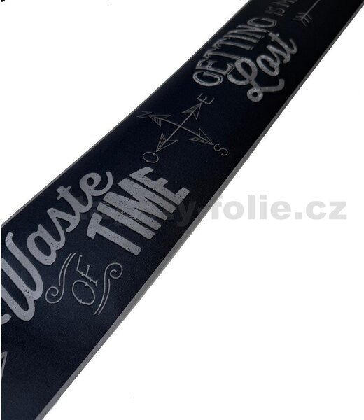 Vinylové bordury na zeď L73807, rozměr 13,25 cm x 5 m, Waste of Time - černý, Ugépa