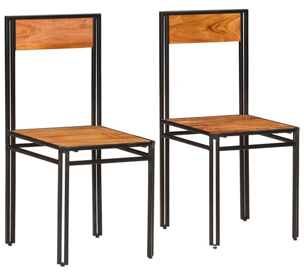 Jídelní židle 2 ks masivní akáciové dřevo