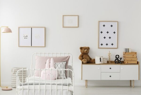 In-Design Nábytková knopka Nero bílá, motiv love V99