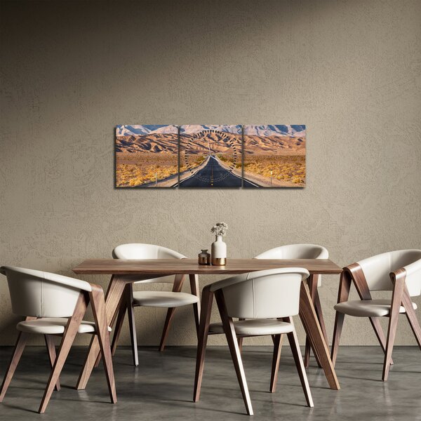 Obraz - Death Valley, Kalifornie, USA (s hodinami) (90x30 cm)