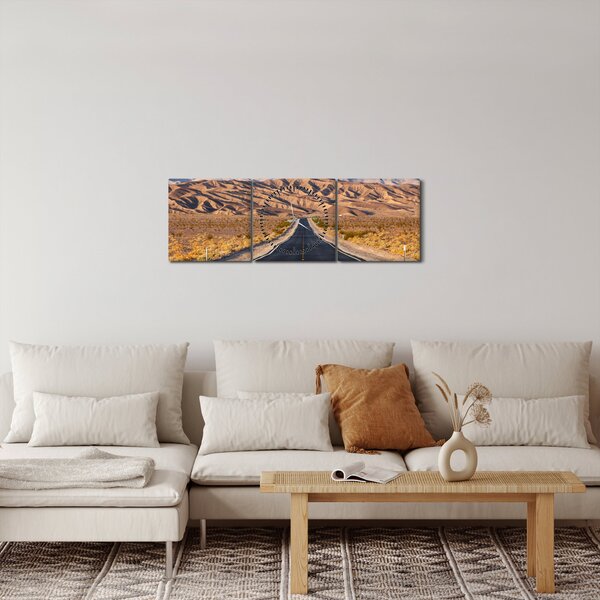 Obraz - Death Valley, Kalifornie, USA (s hodinami) (90x30 cm)