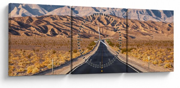 Obraz - Death Valley, Kalifornie, USA (s hodinami) (90x30 cm)