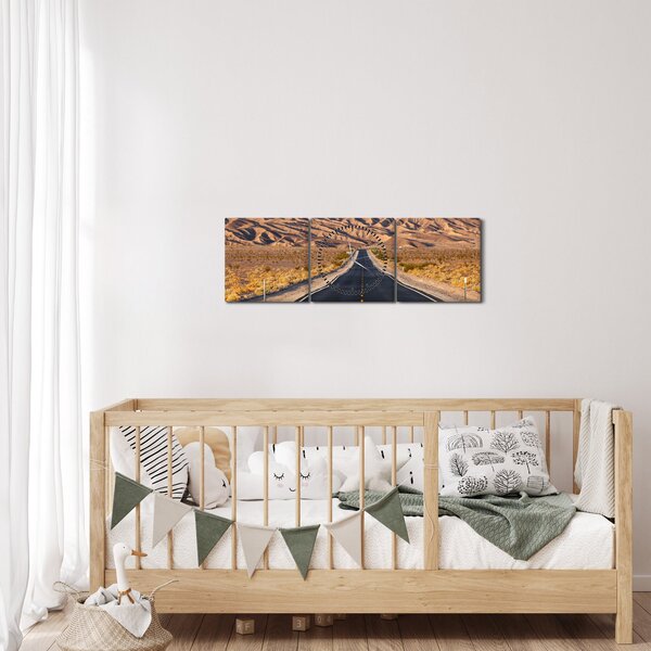 Obraz - Death Valley, Kalifornie, USA (s hodinami) (90x30 cm)