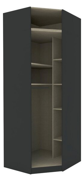 KORPUS ROHOVÉ SKŘÍNĚ, antracitová, 91,1/242,2/91,1 cm Hom`in - Šatní skříně