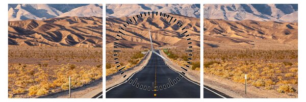 Obraz - Death Valley, Kalifornie, USA (s hodinami) (90x30 cm)