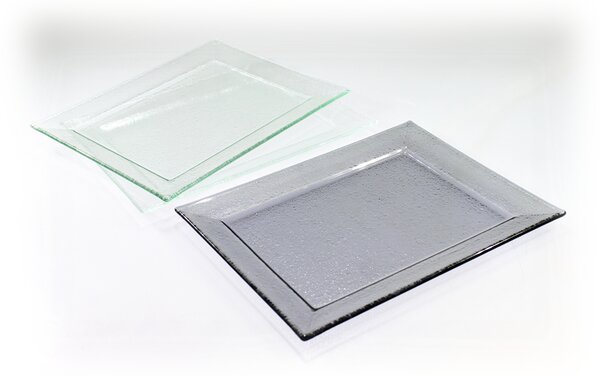BDK-GLASS Servírovací tác MAXIM 29x23cm Barva: Čiré sklo