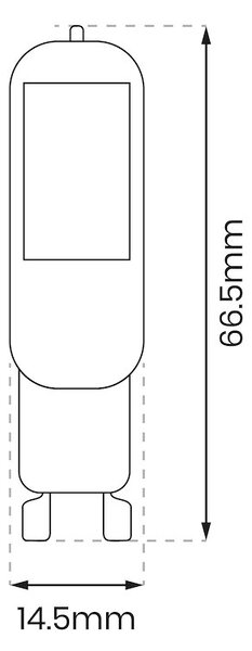 LED žárovka COB G9 teplá 3000k 4w 530 lm