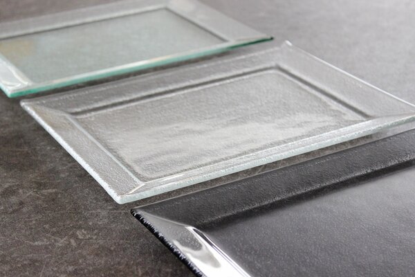 BDK-GLASS Servírovací tác MAXIM 29x23cm Barva: Čiré sklo