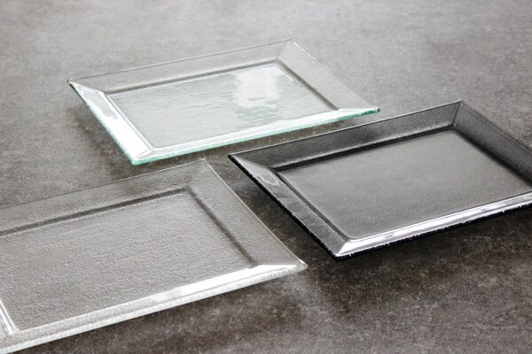 BDK-GLASS Servírovací tác MAXIM 29x23cm Barva: Čiré sklo