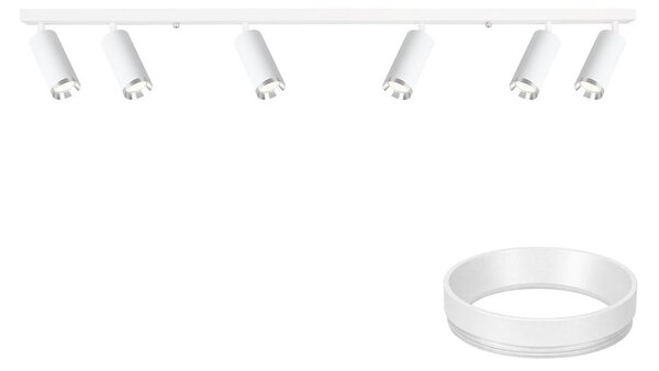 Bodové svítidlo Mica, 6x bílé/chromové kovové stínítko, w