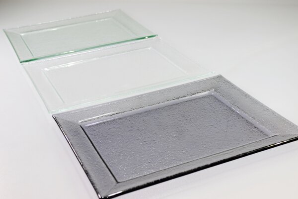 BDK-GLASS Servírovací tác MAXIM 29x23cm Barva: Čiré sklo