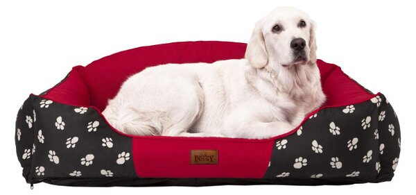 Pelíšek Královský L červená koruna