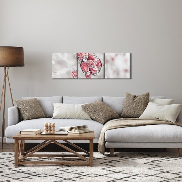Obraz - Zmrzlé plody (s hodinami) (90x30 cm)