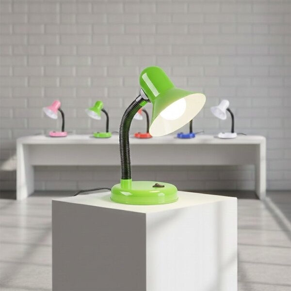 Stolní lampa Mentor, 1x zelené stínítko, gr