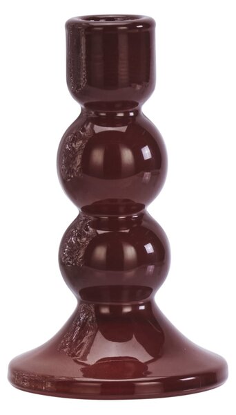 Skleněný svícen Maroon 14,5 cm