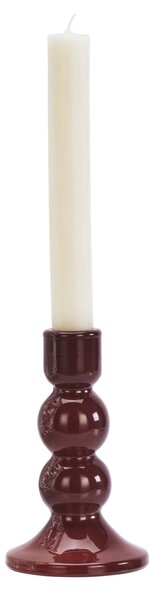 Skleněný svícen Maroon 14,5 cm