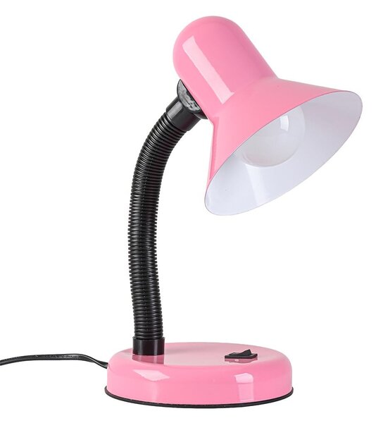 Stolní lampa Mentor, 1x růžové stínítko, p