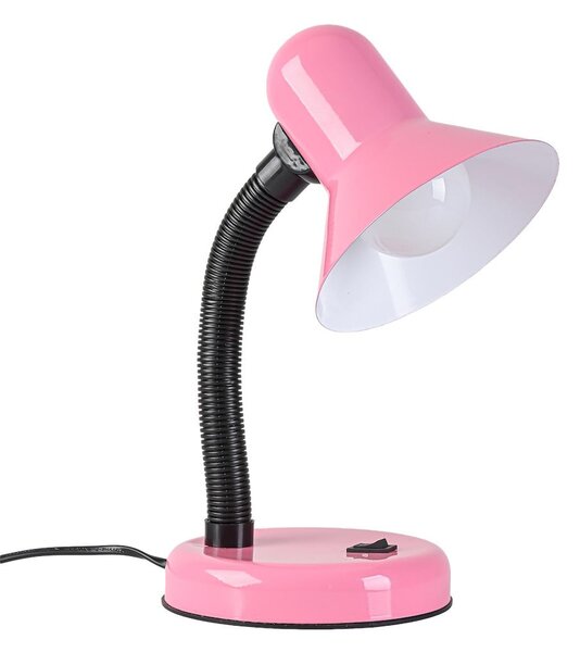 Stolní lampa Mentor, 1x růžové stínítko, p