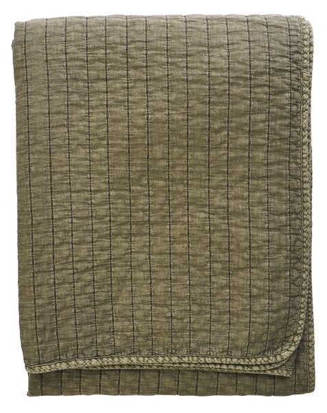 Prošívaný přehoz Khaki / Dark green 130 × 180 cm