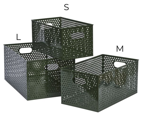 Železný úložný box Dark Green M