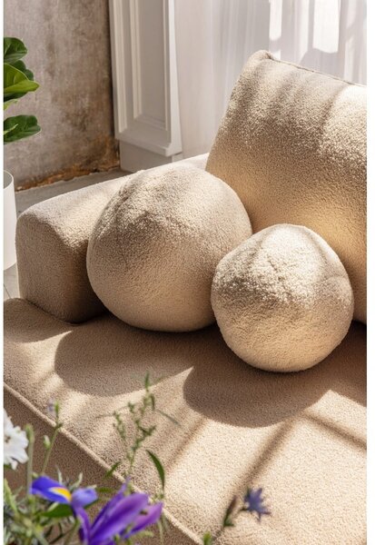 Šedá rozkládací pohovka z textilie bouclé 247 cm Quinoa – Bonami Selection