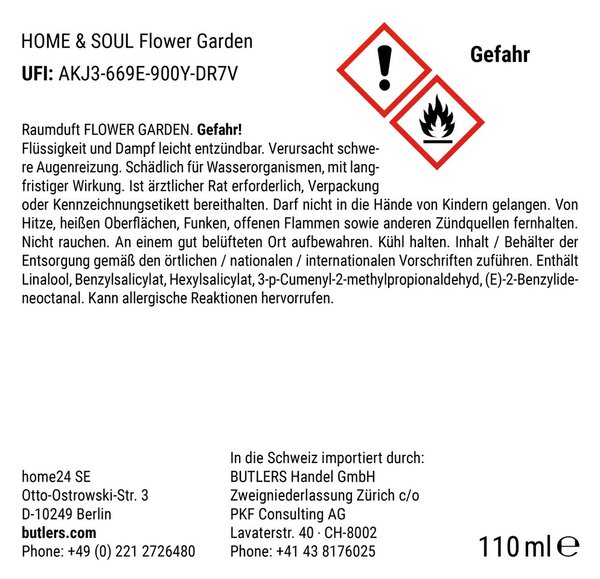 HOME & SOUL Vůně do bytu Flower Garden 110 ml