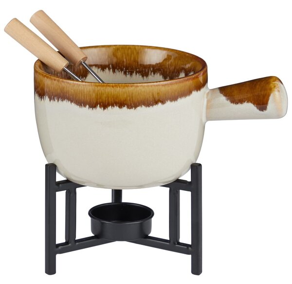 AU CHOCOLAT Fondue na čokoládu 2 vidličky - béžová