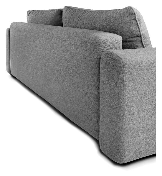 Šedá rozkládací pohovka z textilie bouclé 247 cm Quinoa – Bonami Selection
