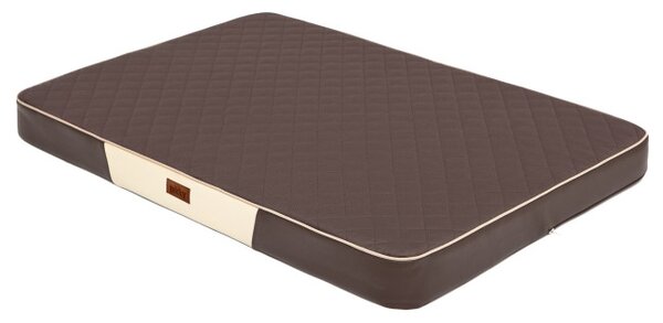 Matrace pro psa PREMIUM M s hnědou ekokůží, hnědá