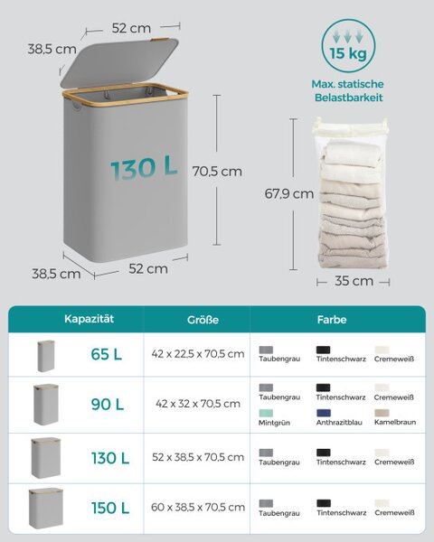 Prádelní koš 130L LCB513G01