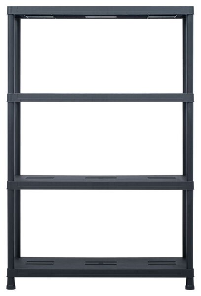 Skladový regál černý 220 kg 90 x 40 x 138 cm plastový