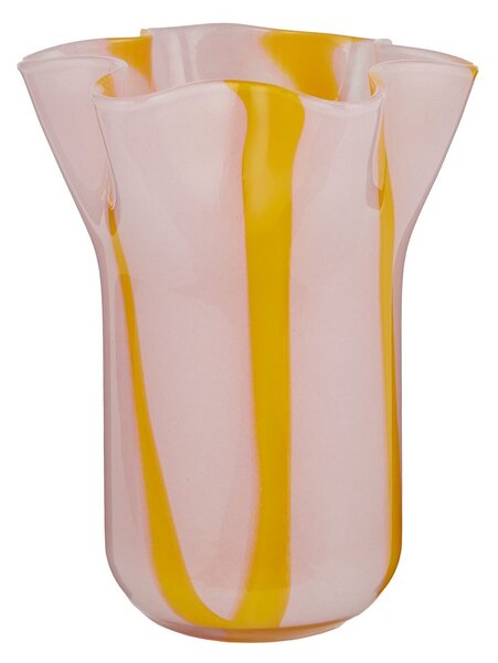 SORBET Váza 23 cm - růžová/žlutá
