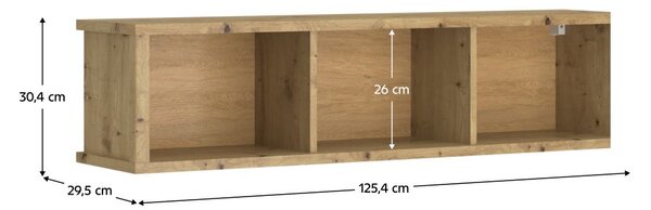 Závěsný regál IRON (dub artisan)