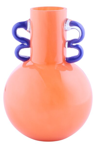 SLING Váza 21 cm - oranžová/modrá