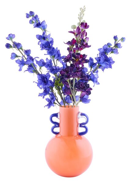 SLING Váza 21 cm - oranžová/modrá