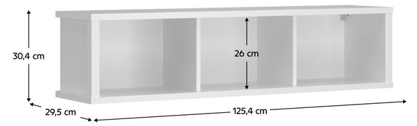 HezkýNábytek.cz Závěsný regál ERODON (bílá). 1091711