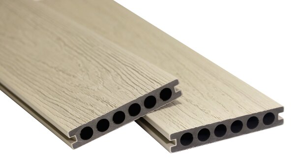 WPC Terasová prkna světlá 2200x138x23 mm, Koextruze