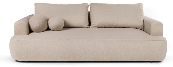 Béžová rozkládací pohovka z textilie bouclé 247 cm Quinoa – Bonami Selection