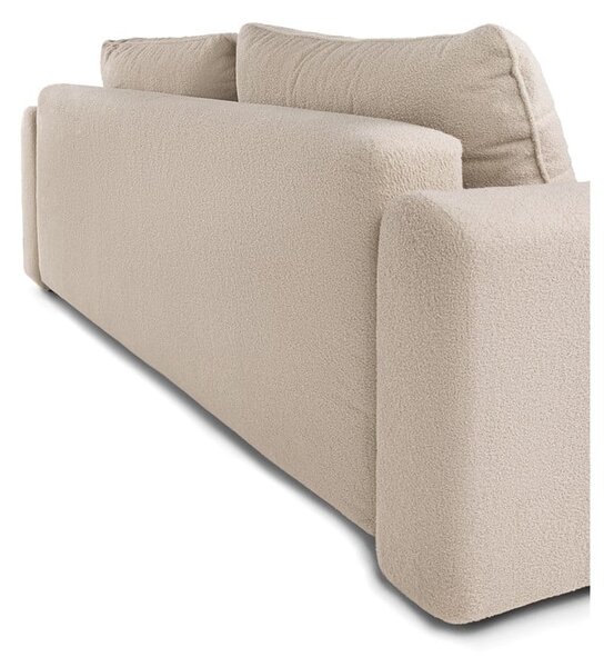 Béžová rozkládací pohovka z textilie bouclé 247 cm Quinoa – Bonami Selection
