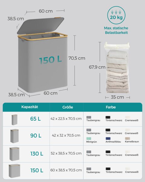 Prádelní koš 150L LCB515G01