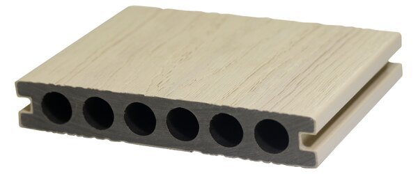 WPC Terasová prkna světlá 2200x138x23 mm, Koextruze