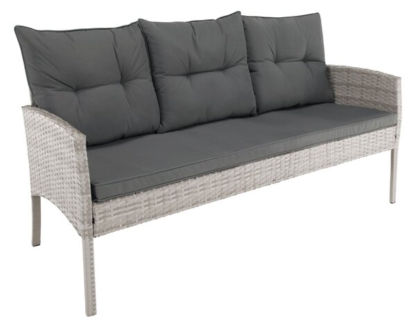 Zahradní ratanový set LELON (světle šedá) (pro 4-6 osob)