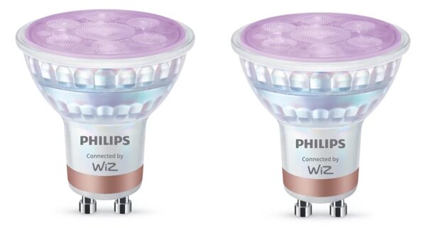 WiZ Smart LED 50W bodové světlo PAR16, 2× GU10 345lm 2200-6500K