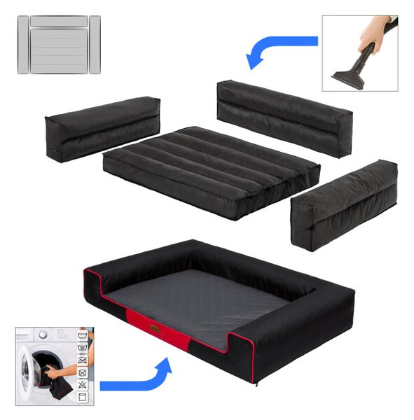 Pelíšek VICTORIA L černý / grafitový