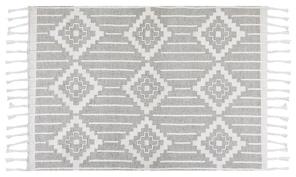 Venkovní koberec 160 x 230 cm šedý/bílý TABIAT